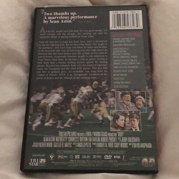 🎉 5/$15 🎉 RUDY DVD - Picture 2 of 5